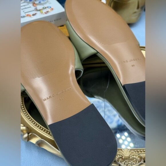 🆕 MARC JACOBS 🧿 NWOB The Snapshot Slide, Reed Green - Sz 38 US 8 - Picture 12 of 12